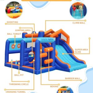 AirMyFun Inflatable Bounce House with Slide & Ball Pool