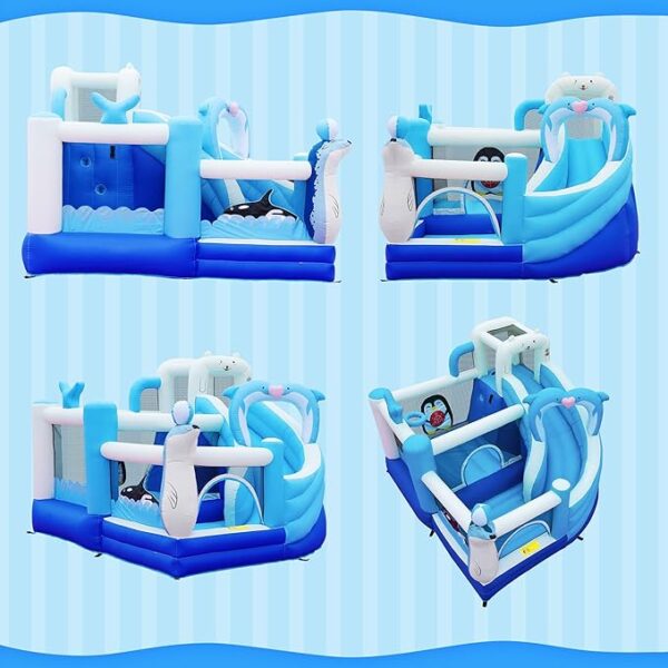Inflatable Ocean Bounce House with Slide & Ball Pit - Image 3