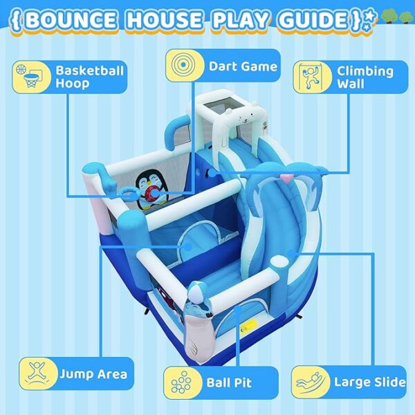 Inflatable Ocean Bounce House with Slide & Ball Pit - Image 4