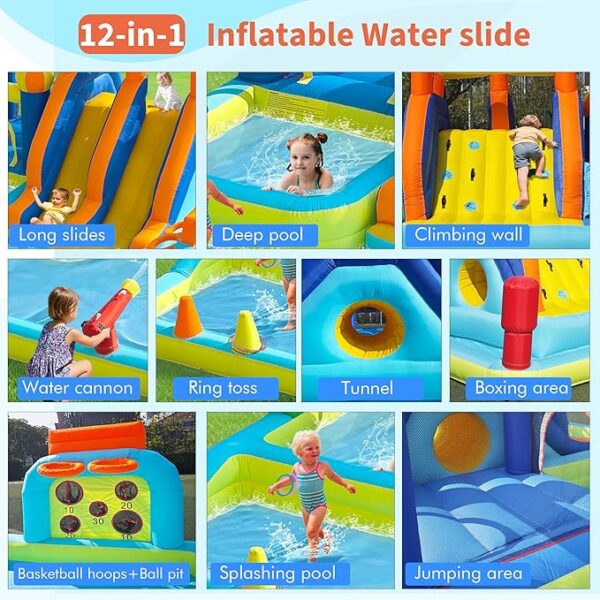 Backyard Inflatable Water Slide & Bounce House – 680W Blower Included - Image 3