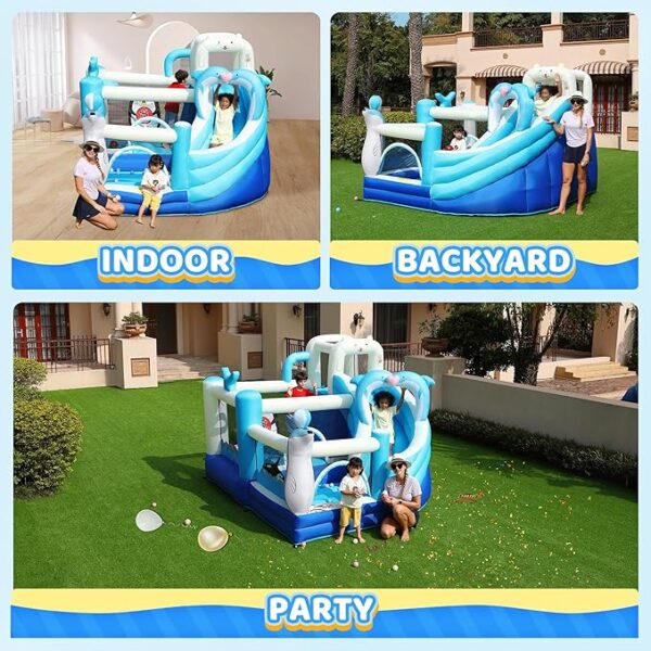 Inflatable Ocean Bounce House with Slide & Ball Pit - Image 5
