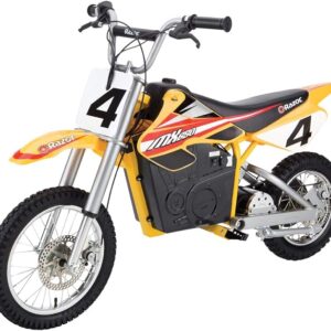 Razor MX650 Dirt Rocket – Electric Off-Road Motocross Bike, Yellow.
