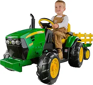 John Deere Ground Force Tractor with Trailer